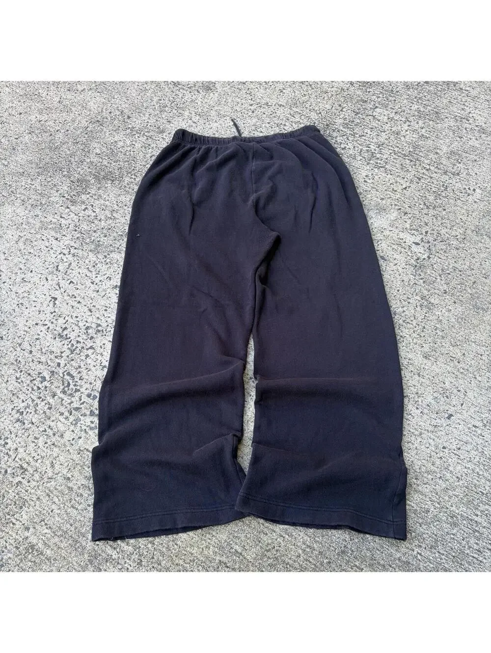 Old Navy Y2K Baggy Wide Leg Black Fleece Sweatpants Size Medium Skater Grunge
